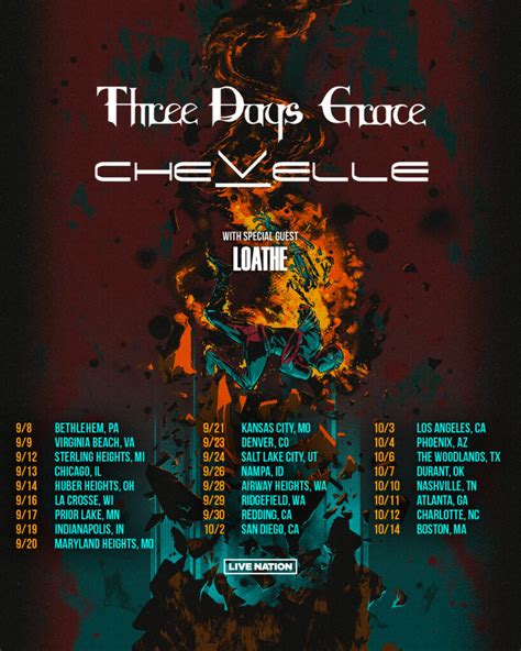 Three days grace concert  Three Days Grace and Shinedown setlist from Target Center in Minneapolis, MN on Apr 30, 2023 with From Ashes to New